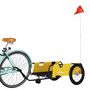Voir la diapositive 3 : VIDAXL Remorque de vélo jaune et noir tissu oxford et fer