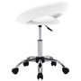 Voir la diapositive 5 : VIDAXL Chaise de travail roulante Blanc Similicuir