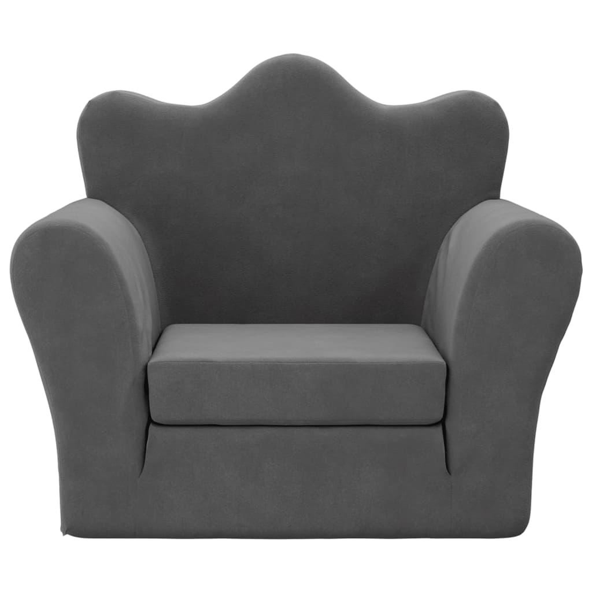 Voir la diapositive 3 : VIDAXL Canape-lit pour enfants anthracite peluche douce
