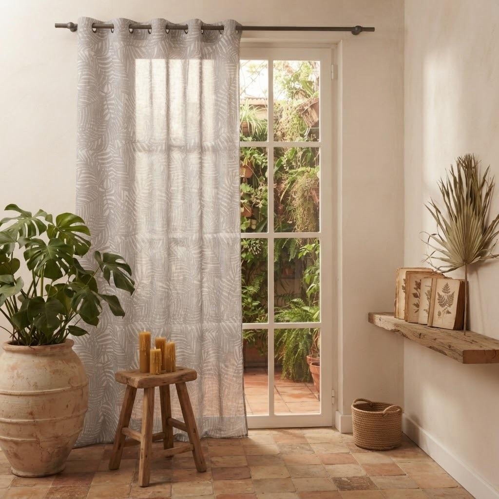 Voir la diapositive 4 : Eden Voilage a oeillets eucalys design et moderne