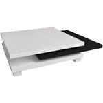 Habitat et Jardin Table basse  Elena  - 80 x 80 x 32 cm - Blanc / Noir