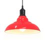 Voir la diapositive 5 : VIDAXL Lampe suspendue reglable hauteur E27 rouge brillant Ø31cm metal