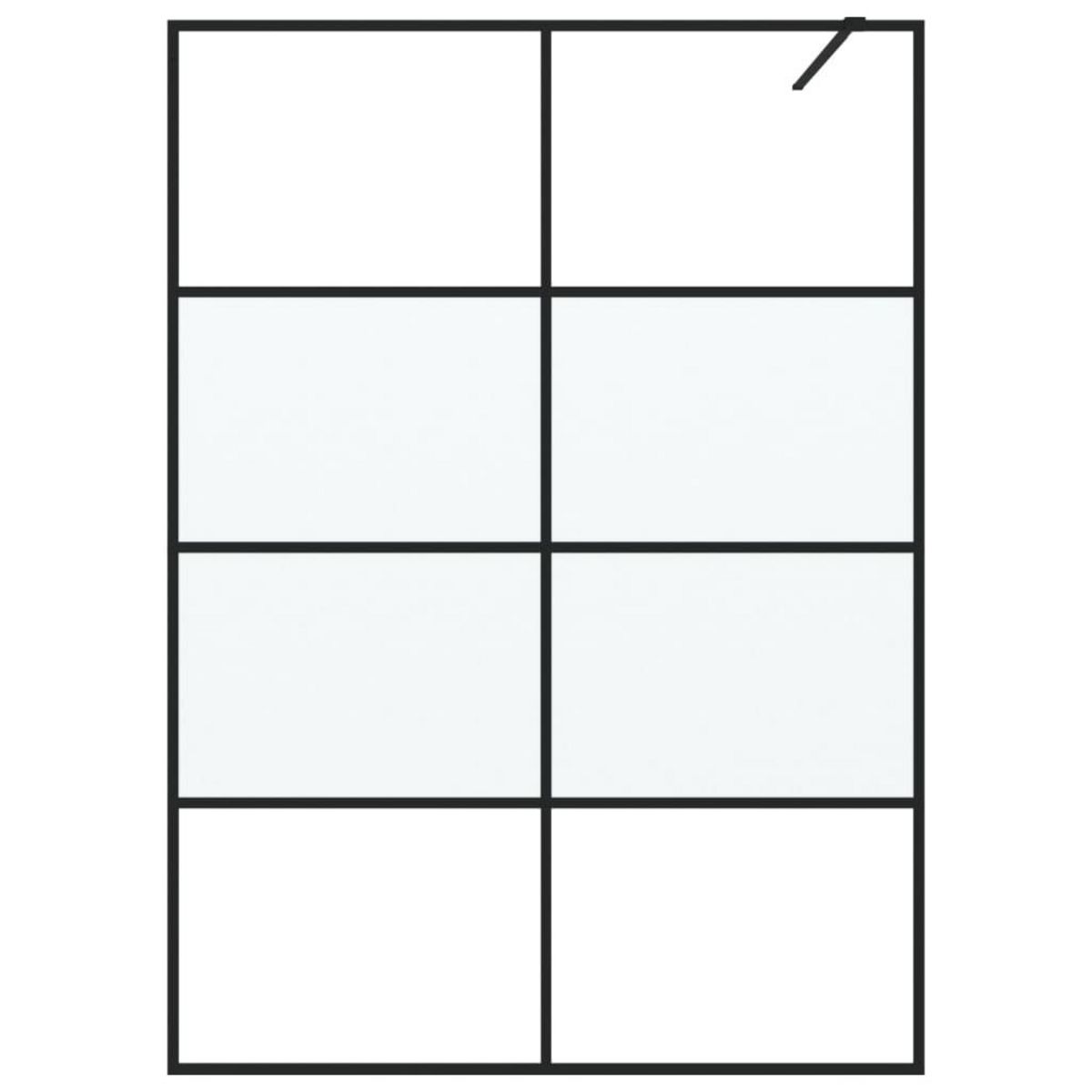VIDAXL Paroi de douche Noir 140x195 cm Verre ESG demi-depoli