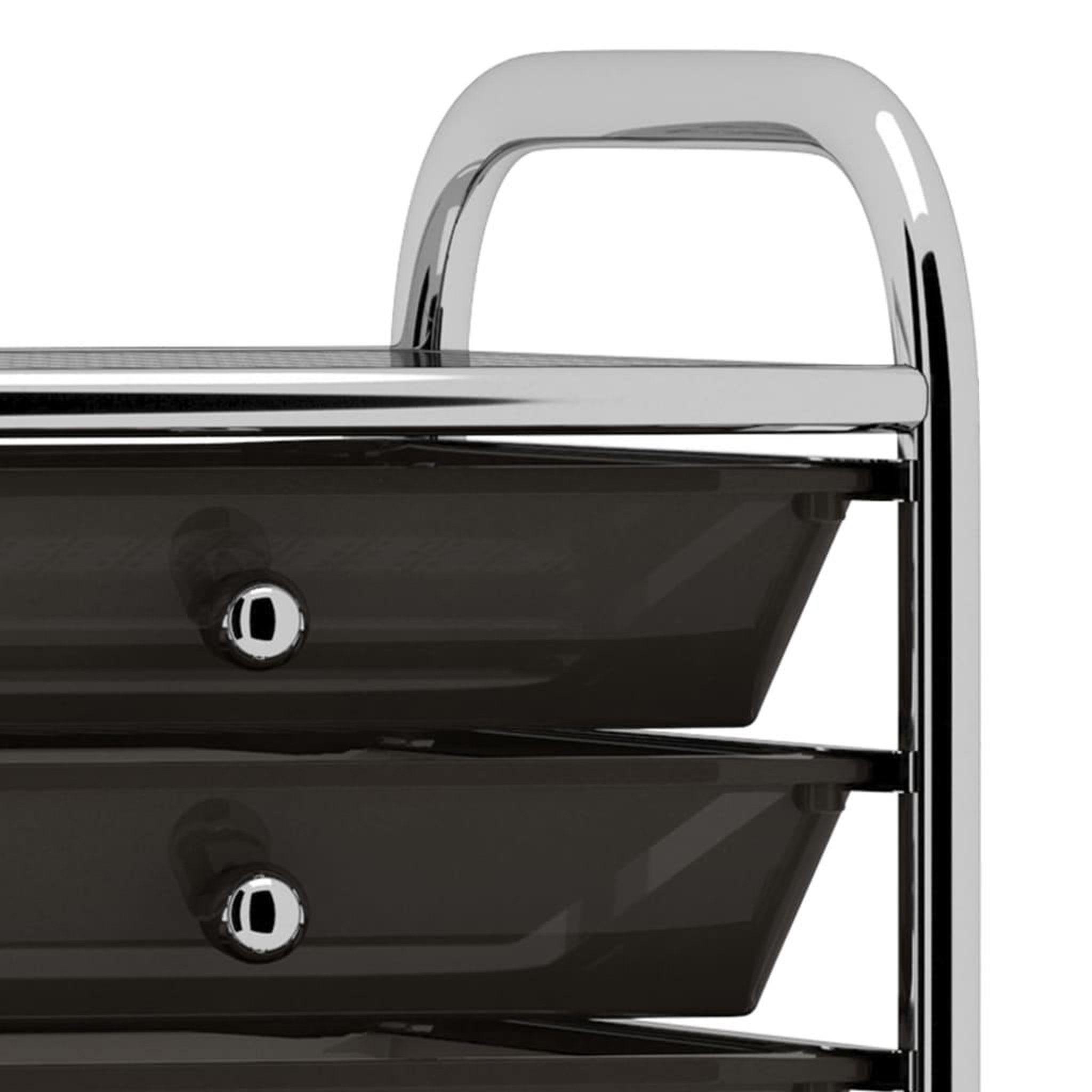 Voir la diapositive 4 : VIDAXL Chariot de rangement mobile a 10 tiroirs Noir Plastique