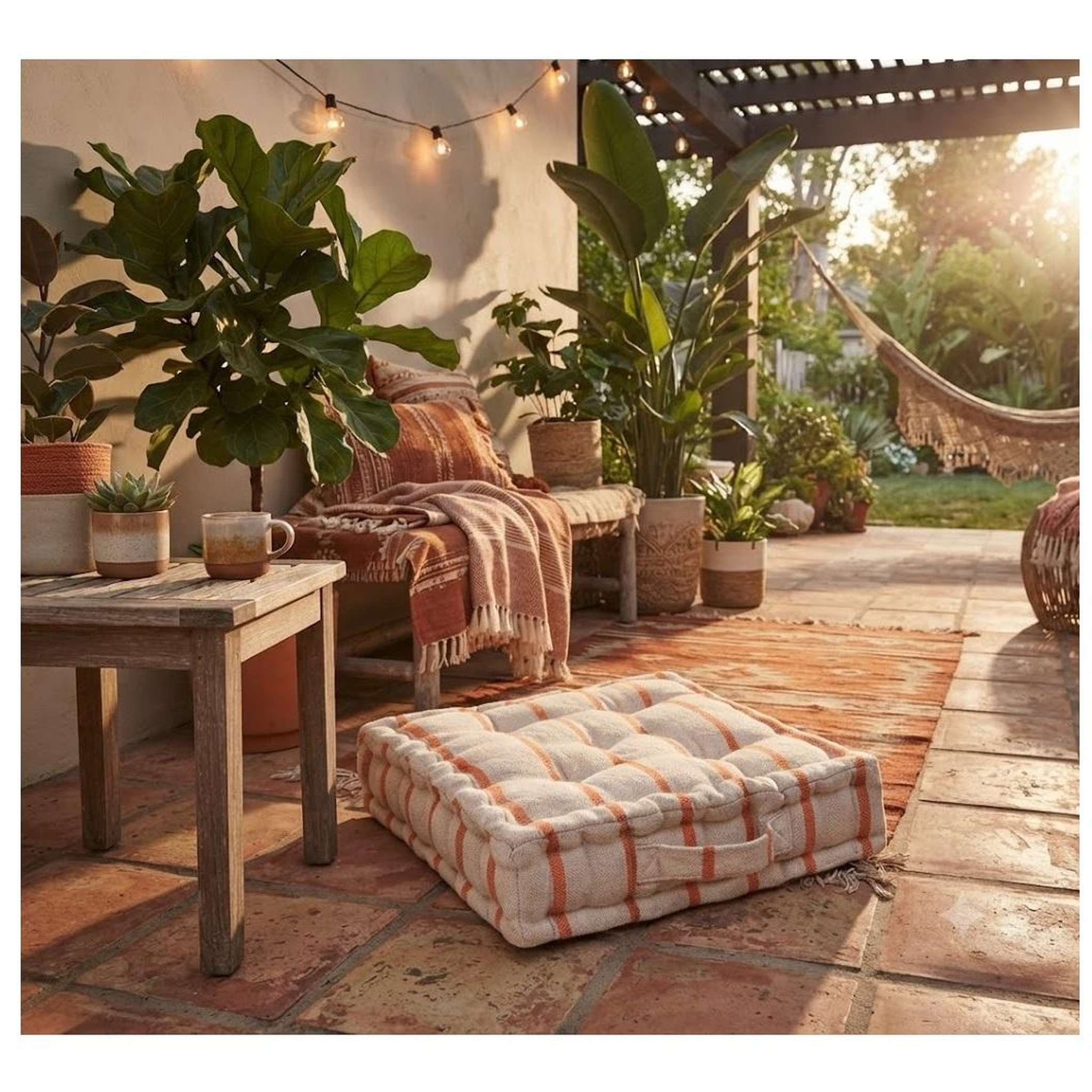 Voir la diapositive 4 : Eden Coussin de sol st tropez design et moderne