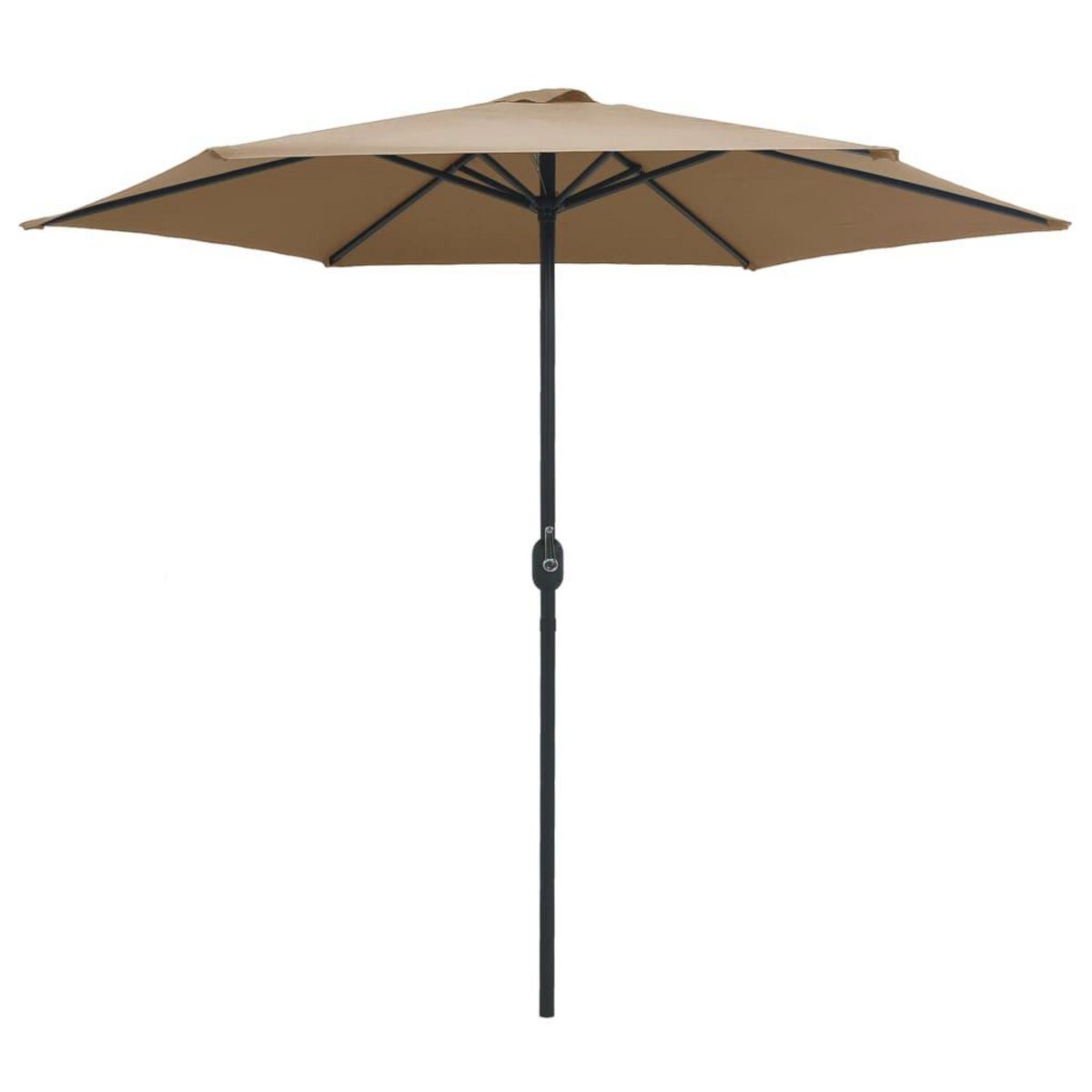 VIDAXL Parasol de jardin et mat en aluminium 270x246 cm Taupe