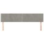 Voir la diapositive 3 : VIDAXL Tetes de lit 2 pcs Gris clair 90x5x78/88 cm Velours
