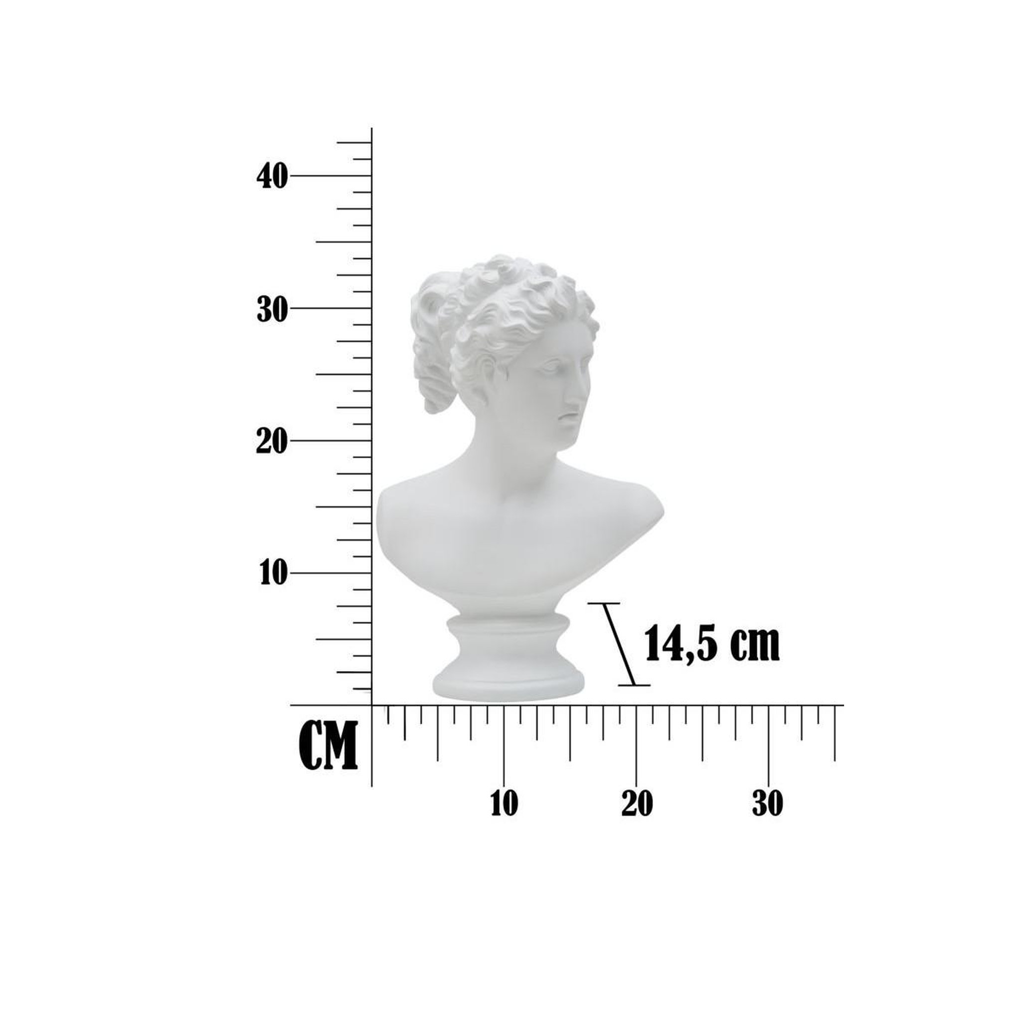 Voir la diapositive 6 : Paris Prix Buste tête féminine  roman  34cm blanc
