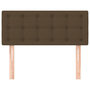 Voir la diapositive 3 : VIDAXL Tete de lit Marron Fonce 90x5x78/88 cm Tissu