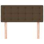 Voir la diapositive 3 : VIDAXL Tete de lit Marron Fonce 90x5x78/88 cm Tissu