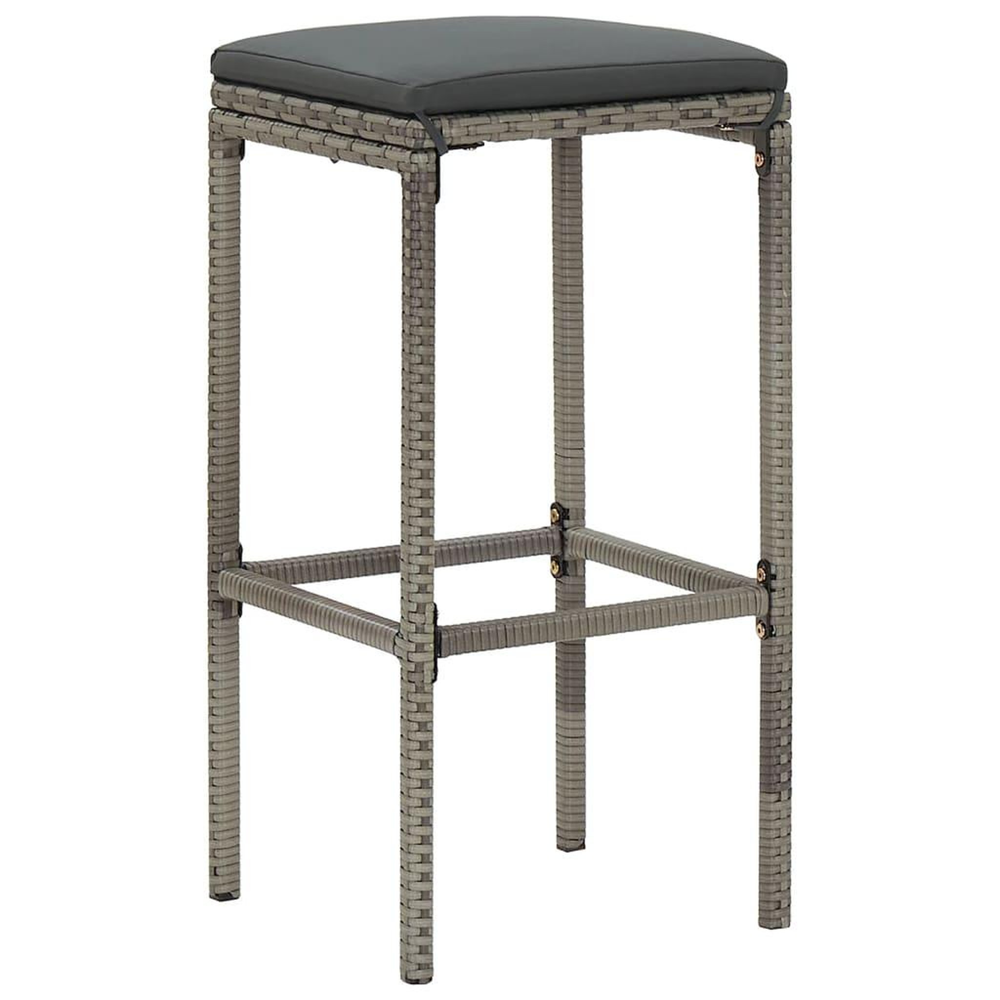 Voir la diapositive 4 : VIDAXL Ensemble de bar de jardin 7 pcs gris bois massif acacia rotin