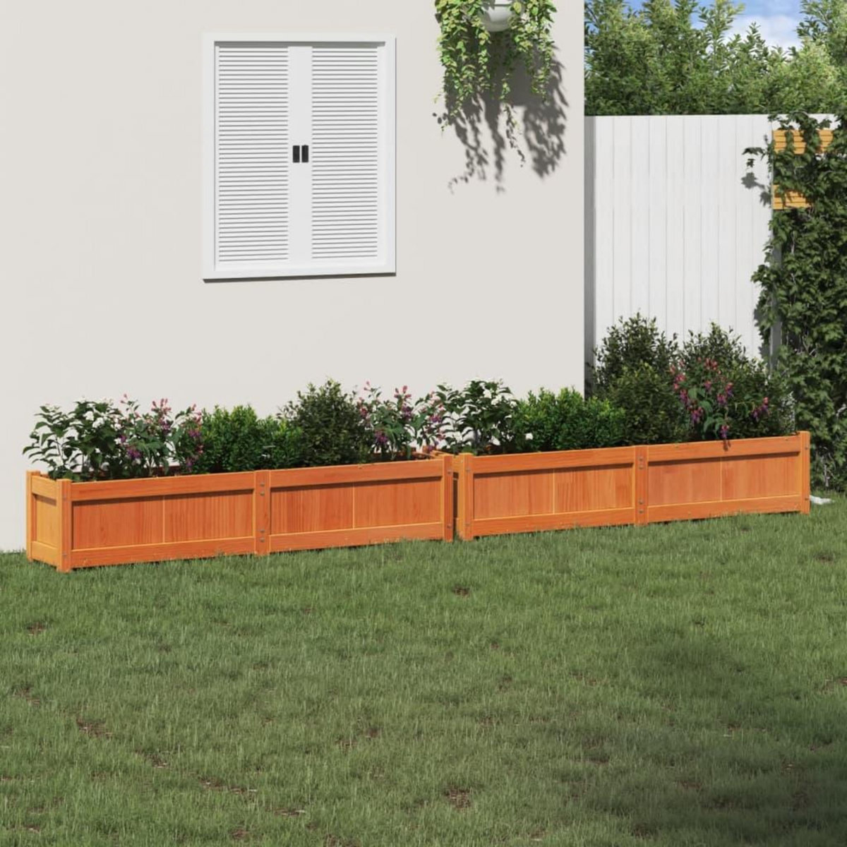 VIDAXL Jardinieres 2 pcs cire marron bois de pin massif