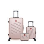 SWISS KOPPER SWISS KOPPER - LOT DE 3 - Valises grand format, cabine XXS et vanity ZURICH. Coloris disponibles : Rose, Vert, Noir, Bleu, Gris, Beige