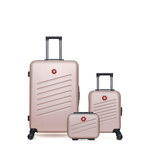 SWISS KOPPER SWISS KOPPER - LOT DE 3 - Valises grand format, cabine XXS et vanity ZURICH. Coloris disponibles : Bleu, Rose, Beige, Vert, Gris