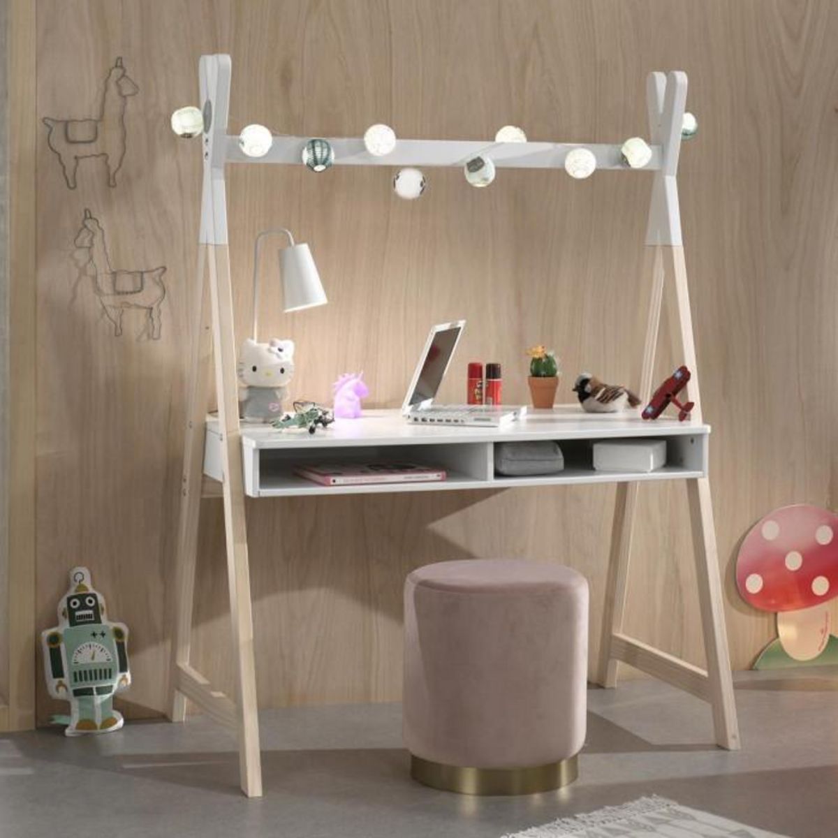 Paris Prix Bureau Enfant Tipi  Kiddy  159cm Blanc