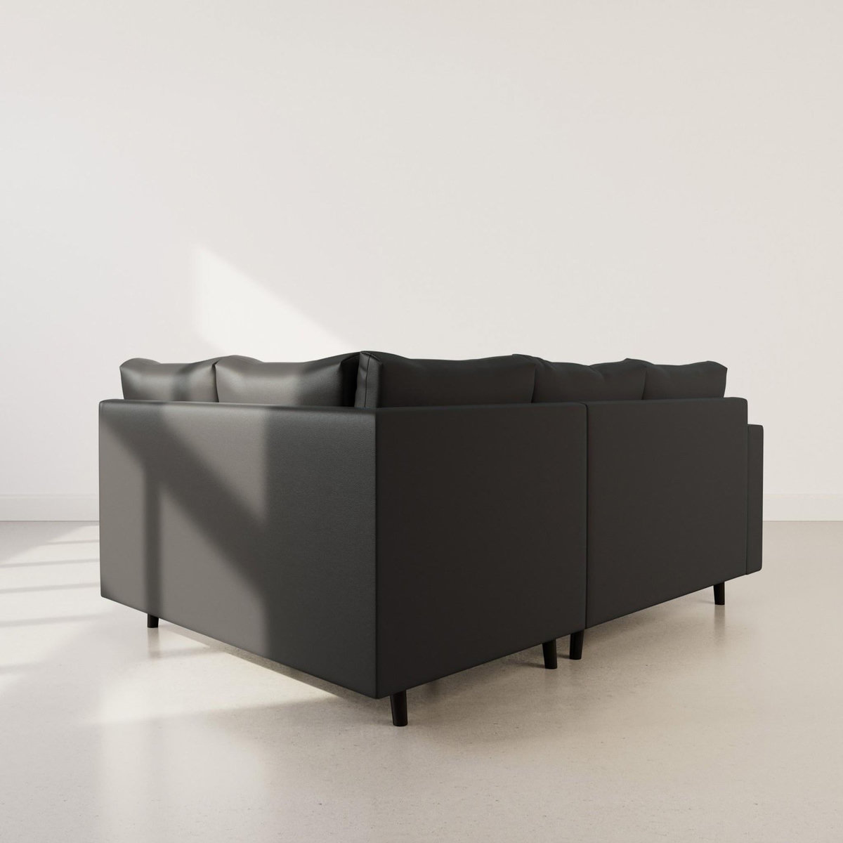 LISA DESIGN Rune - canapé d'angle droit 4 places en simili