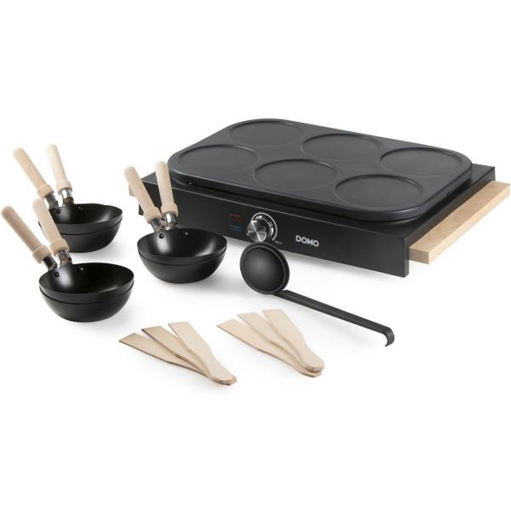 Domo Wok party set 2-en-1 - DOMO - DO8719W - 6 personnes - Wok et Pancakes - 1000 W
