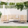 Voir la diapositive 3 : VIDAXL Salon de jardin 3 pcs bois massif de pin