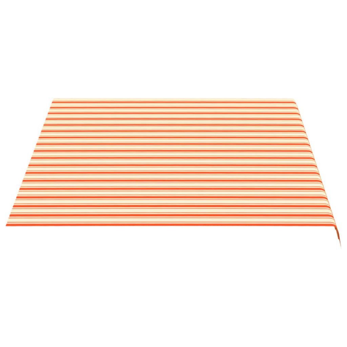 VIDAXL Tissu de remplacement pour auvent Jaune et orange 4x3 m