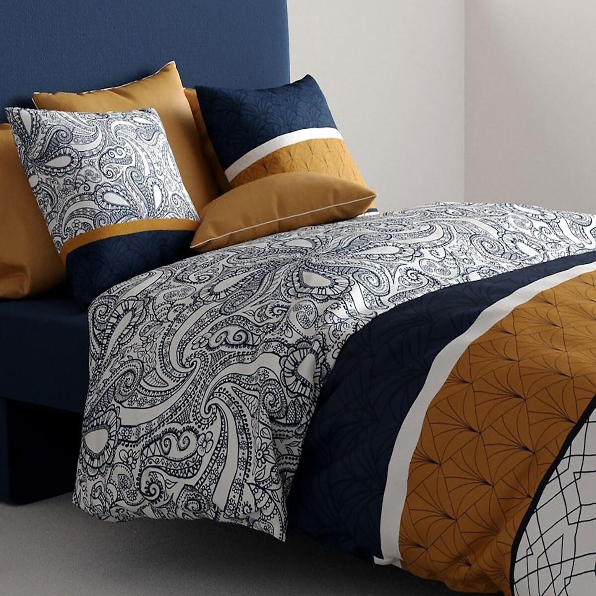 ATELIER DU COTON Parure housse de couette 100% coton 57fils dakota