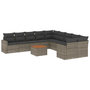 Voir la diapositive 2 : VIDAXL Salon de jardin 11 pcs avec coussins gris resine tressee