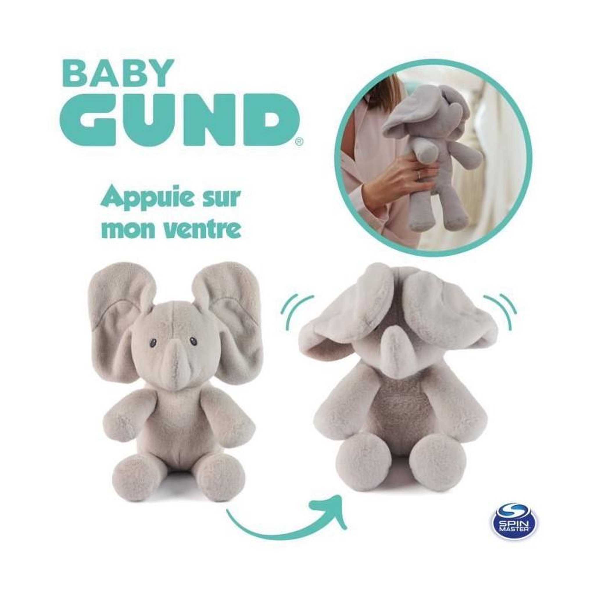 Voir la diapositive 2 : Spin Master SPIN MASTER CACHE-CACHE FLAPPY L'ELEPHANT Gund