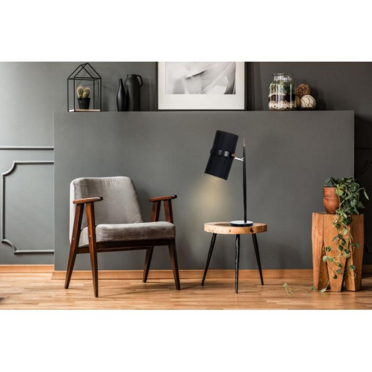 Paris Prix Lampe à Poser Design  Novum  69cm Noir