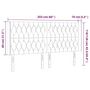 Voir la diapositive 6 : VIDAXL Tete de lit a LED Marron fonce 203x16x118/128 cm Tissu