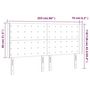 Voir la diapositive 6 : VIDAXL Tete de lit a LED Gris clair 203x16x118/128 cm Tissu