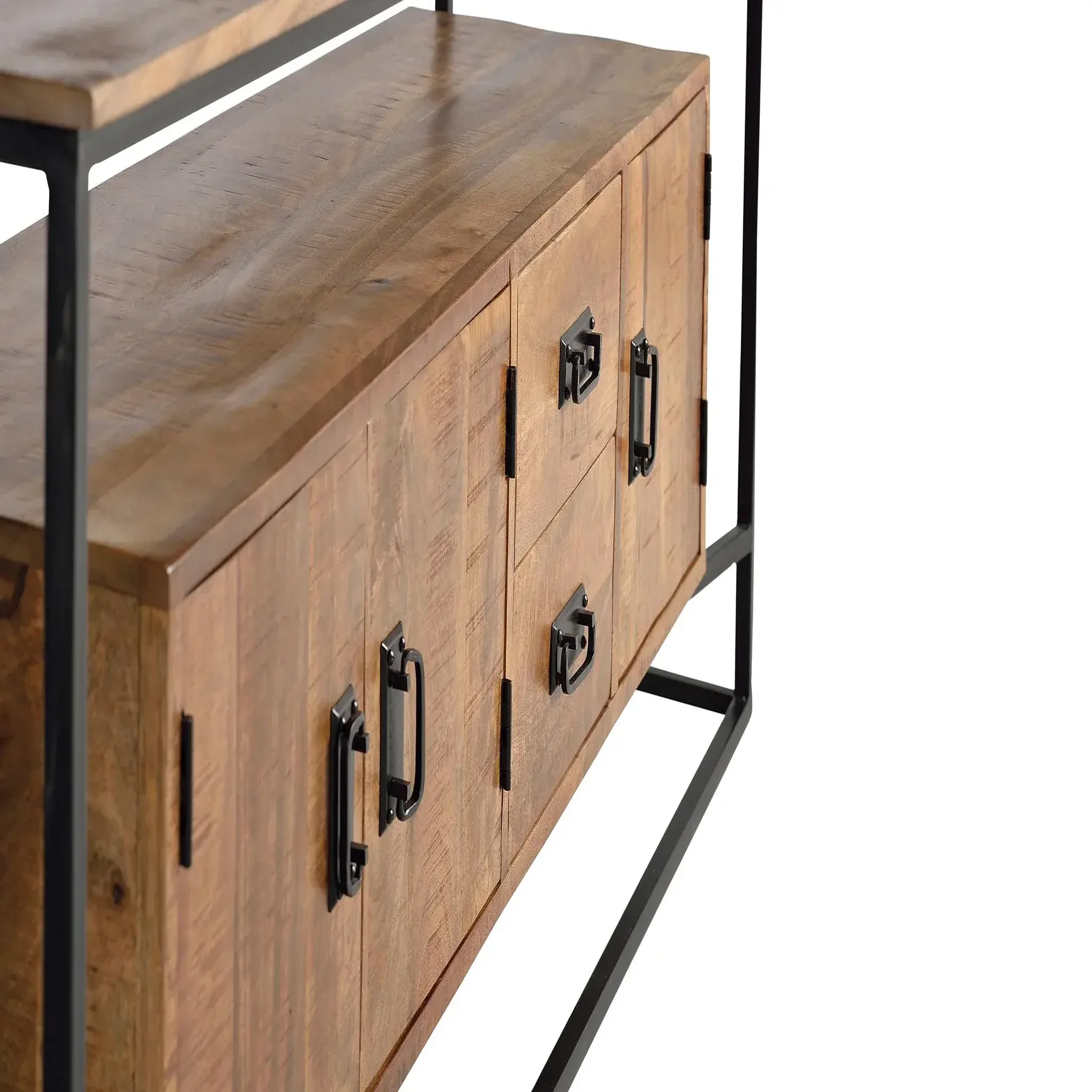Voir la diapositive 3 : GINER Y COLOMER SL Buffet en bois de manguier 180cm style industriel