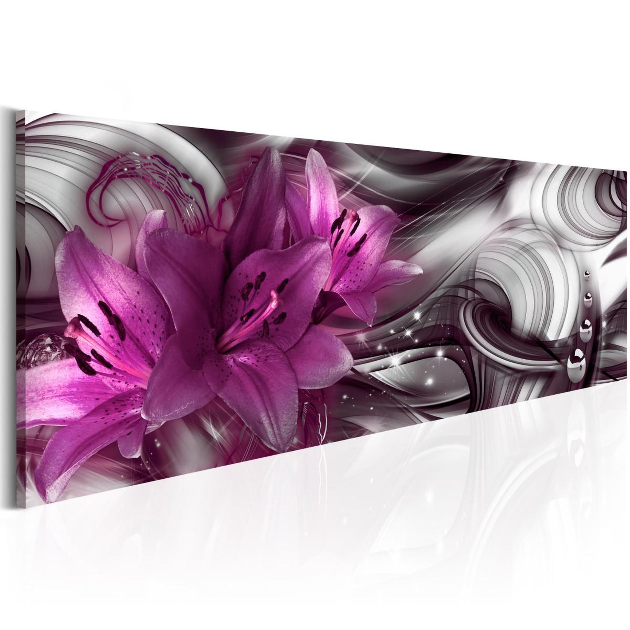 Paris Prix Tableau imprimé  fond violet. Coloris disponibles : Multicolore