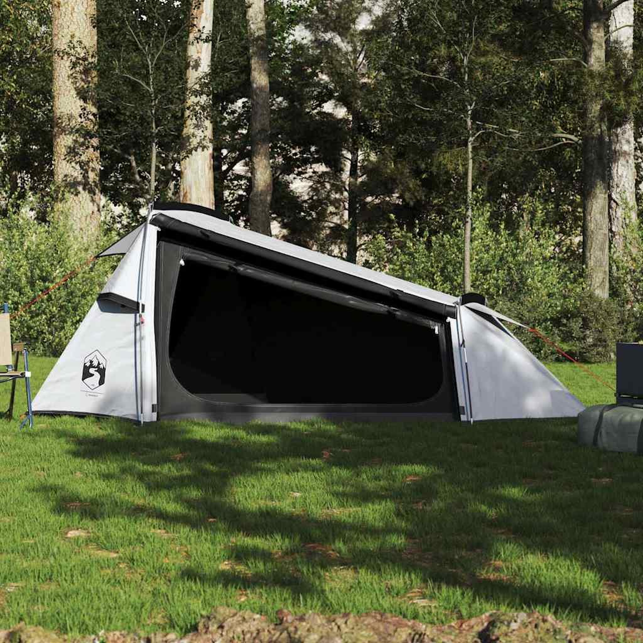 Voir la diapositive 3 : VIDAXL Tente de camping tunnel 2 personnes tissu occultant impermeable