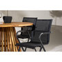 Voir la diapositive 6 : Paris Prix Ensemble Table de Jardin & 4 Chaises  Lumpur & Alina  120cm Naturel & Noir