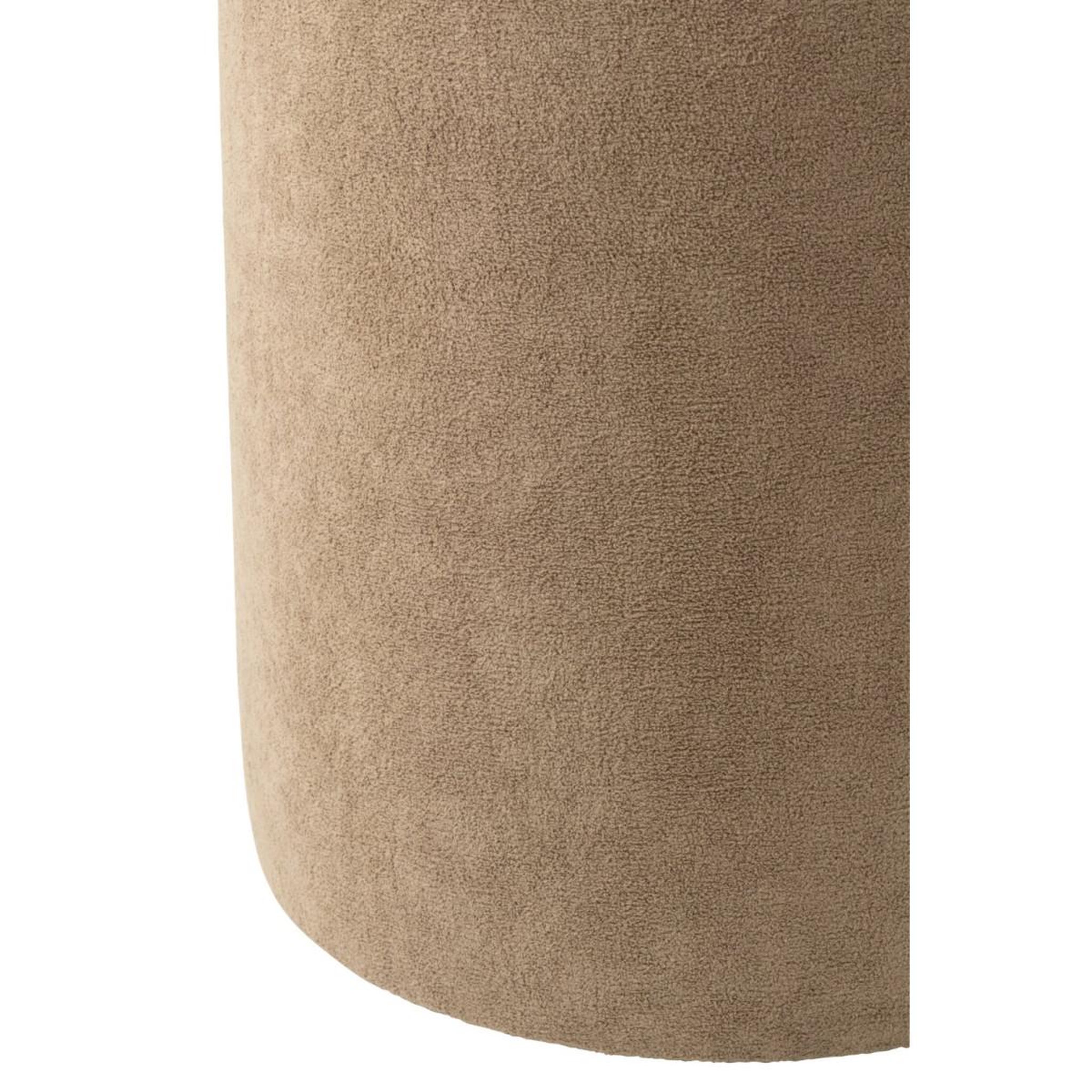 Voir la diapositive 2 : J-LINE Pouf cylindrique  moon  41cm taupe