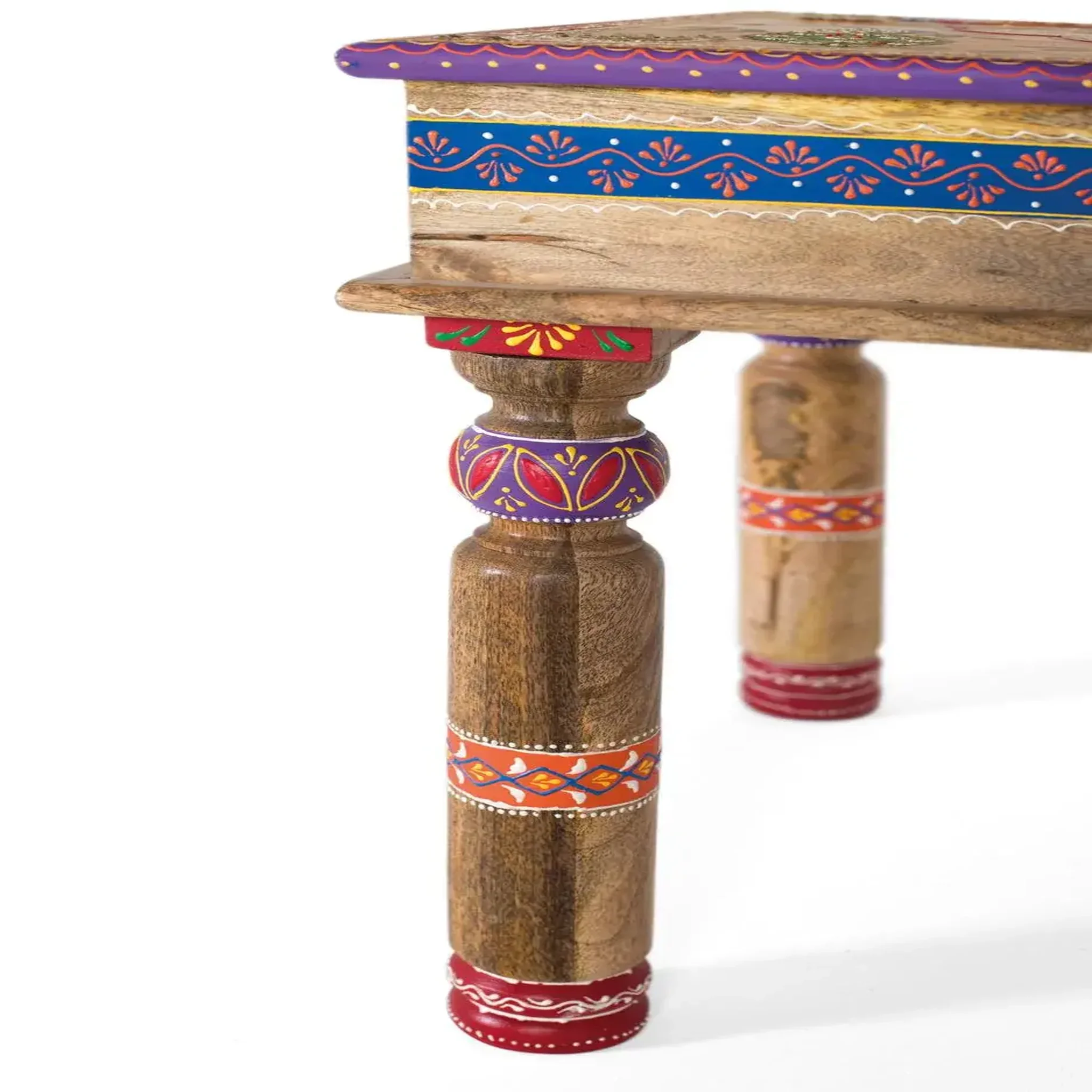 Voir la diapositive 4 : GINER Y COLOMER SL Table basse en bois de manguier 46 cm style artisanal ethnique
