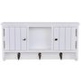 Voir la diapositive 3 : VIDAXL Armoire murale pour cles et bijoux avec portes et crochets