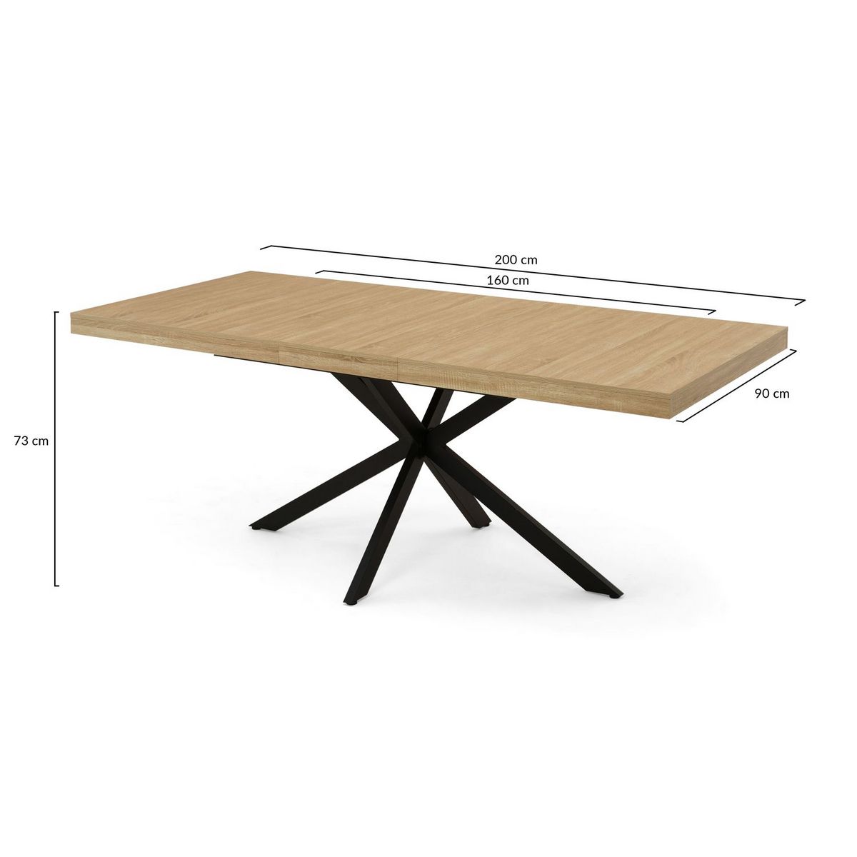 Table de séjour salle à manger extensible L160/200 cm HELENE