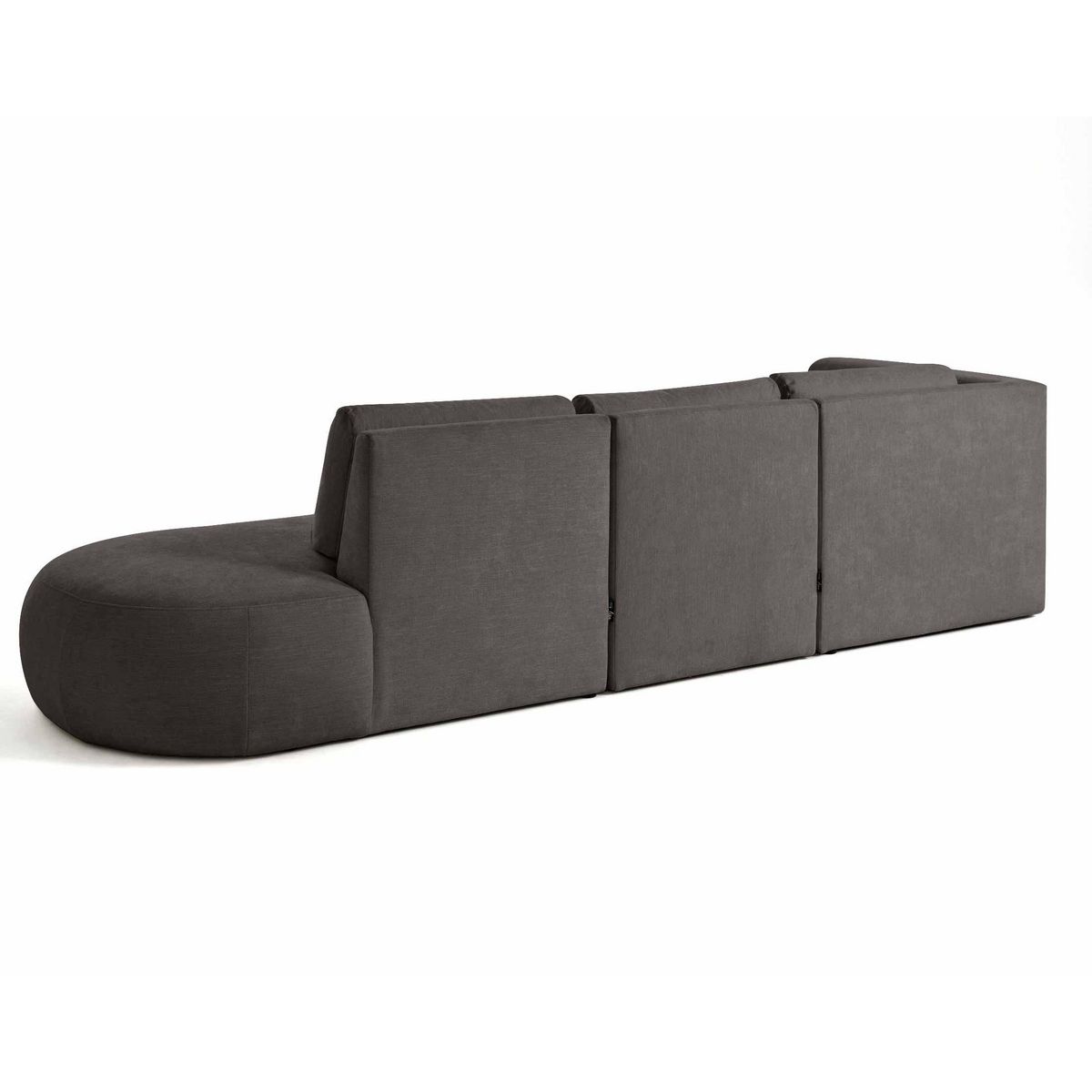 LISA DESIGN Santorini - canapé modulable d'angle gauche - 5 places - en tissu texturé