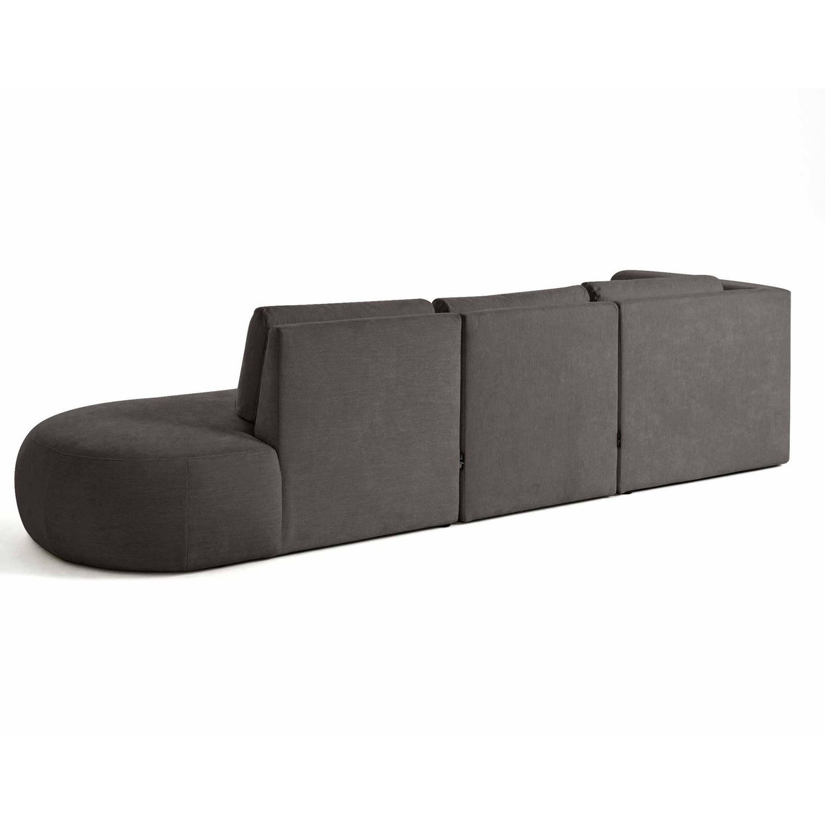 LISA DESIGN Santorini - canapé modulable d'angle gauche - 5 places - en tissu texturé