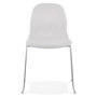 Voir la diapositive 2 : Paris Prix Chaise Design en Tissu  Sluna  85cm Gris & Chromé