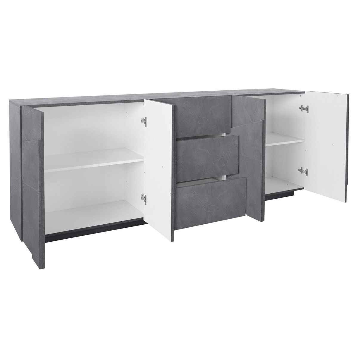 Buffet 4 portes 3 tiroirs L224cm PESCARA