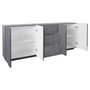 Voir la diapositive 2 : Buffet 4 portes 3 tiroirs L224cm PESCARA