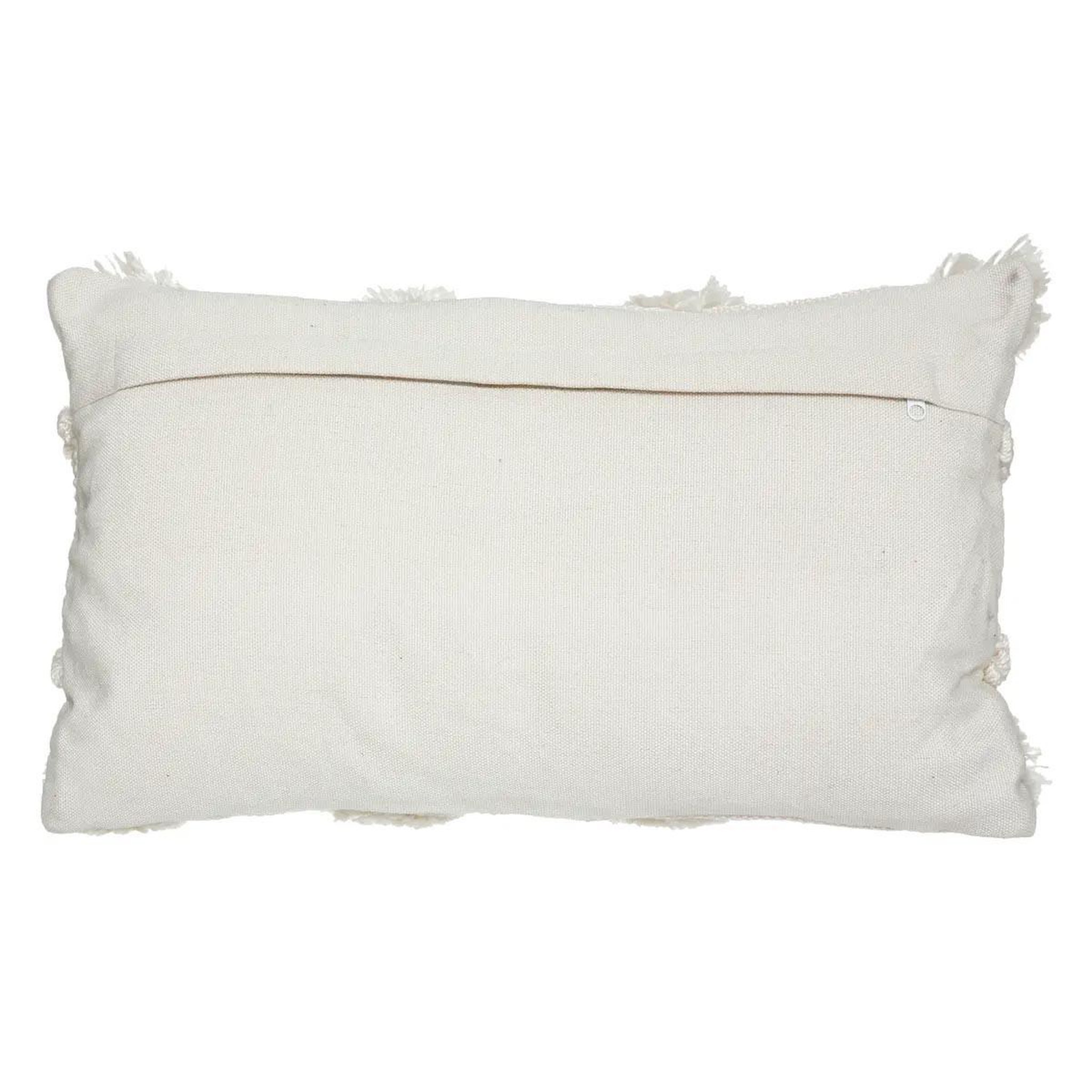 Voir la diapositive 2 : ATMOSPHERA Coussin déco à pompons  row  30x50cm gris