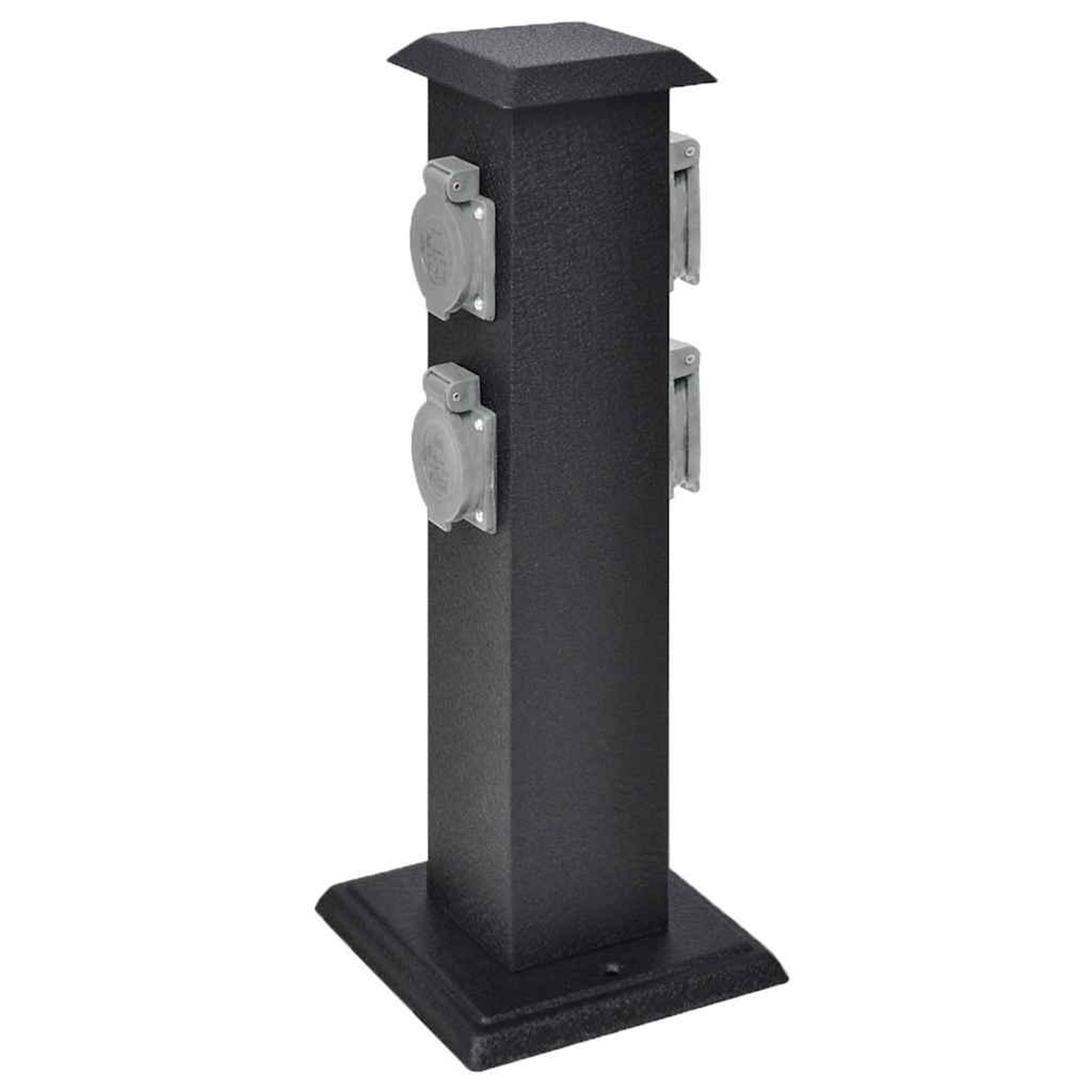 Voir la diapositive 1 : VIDAXL Pilier de prise de jardin noir