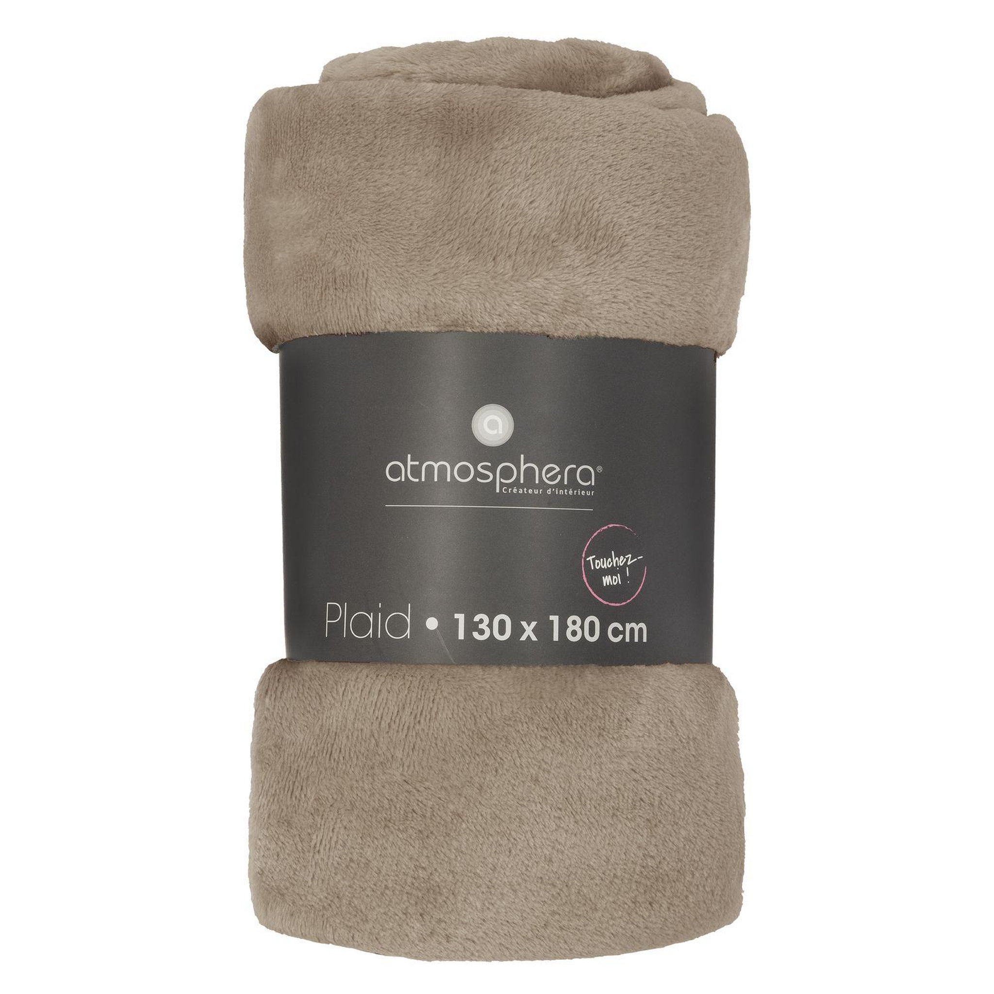 Voir la diapositive 3 : ATMOSPHERA Grand plaid en Flanelle uni