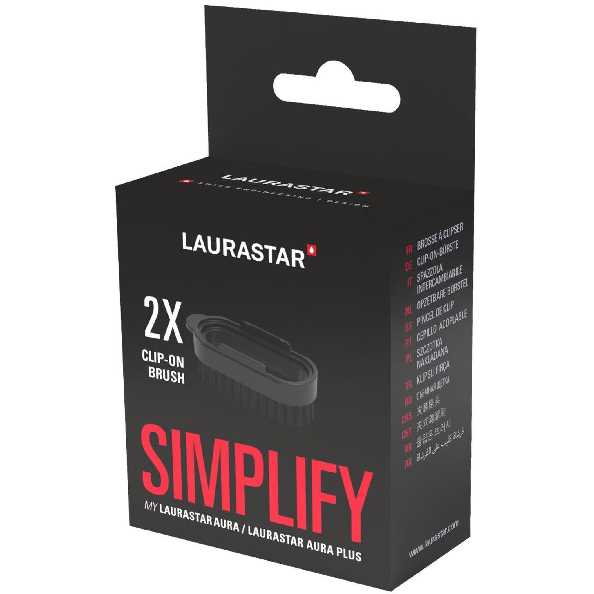 Voir la diapositive 4 : LAURASTAR Brosse à clipser x2 pour nettoyeur vapeur aura