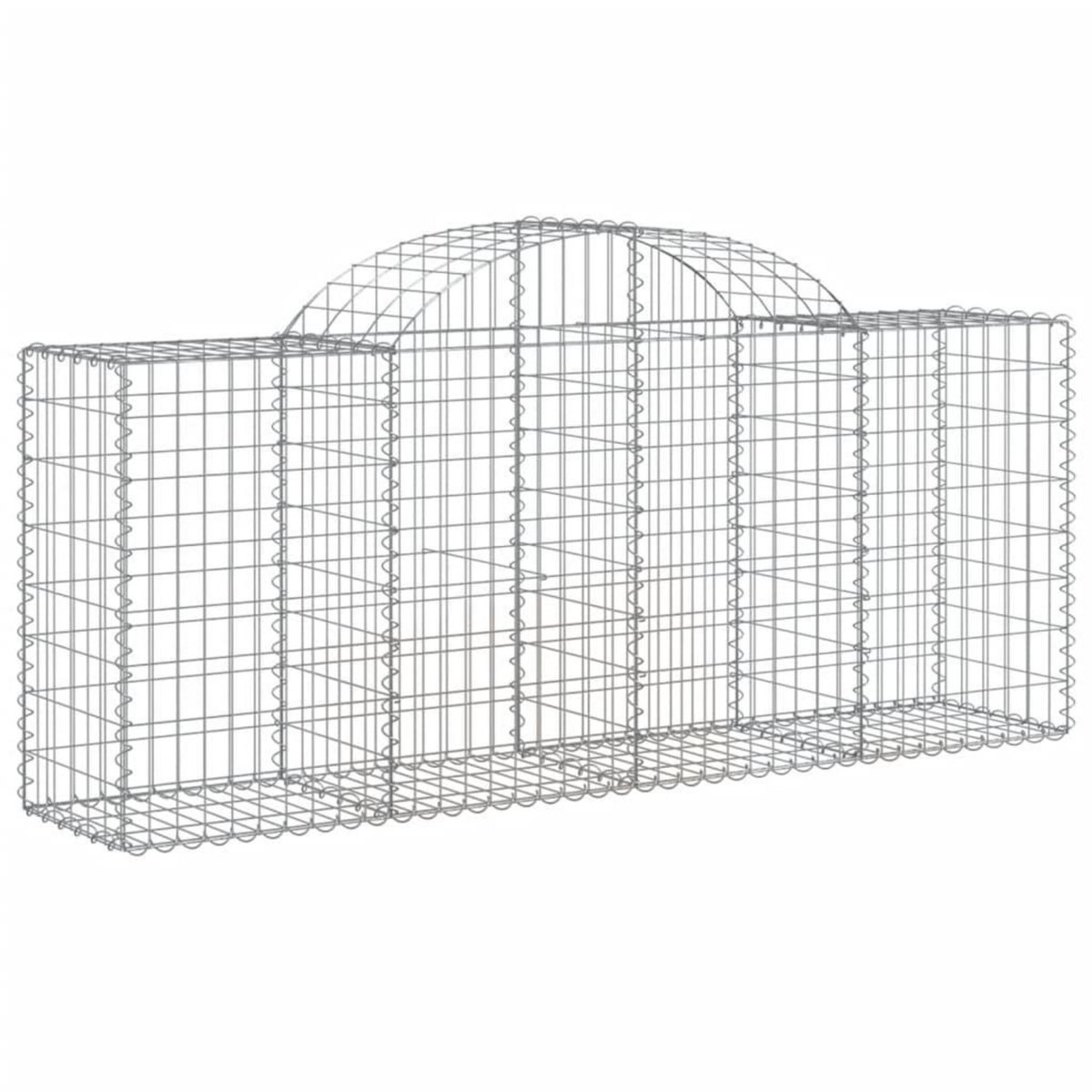 VIDAXL Paniers a gabions arques 7 pcs 200x50x80/100 cm Fer galvanise