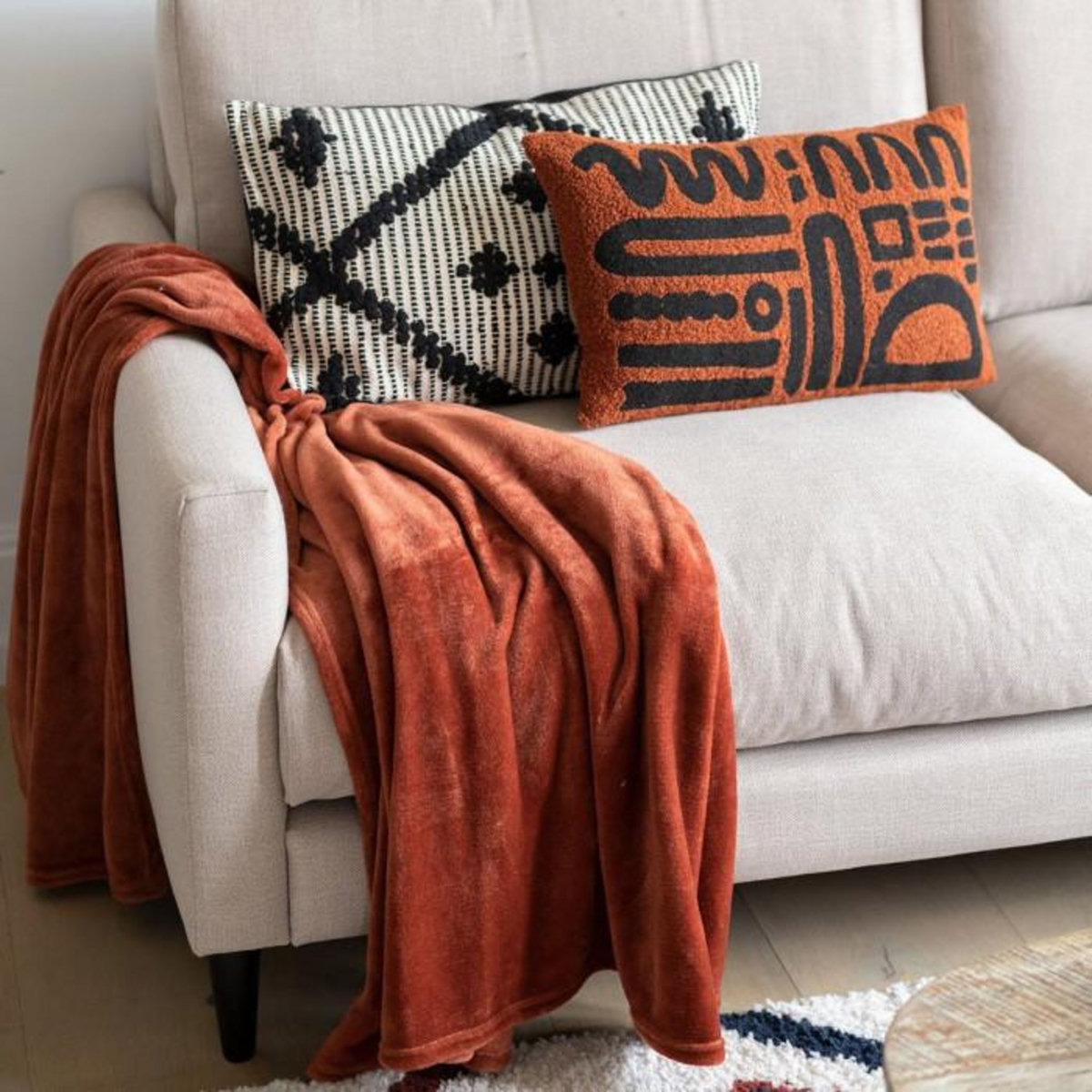 ATMOSPHERA Plaid Imitation Fourrure  Jaiko  120x160cm Cannelle