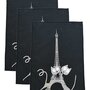 Sensei Maison Lot de 3  torchons PARIS BY CAT - 50x70 cm