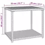 VIDAXL Table d'appoint marron 55x45x49 cm resine tressee
